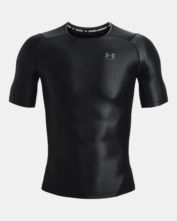 Men's UA Iso-Chill Compression Short Sleeve, Black, pdpMainDesktop image number 4